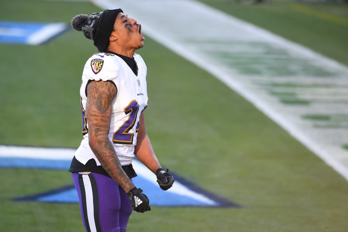nfl training camp cap casualty: marcus peters, baltimore ravens