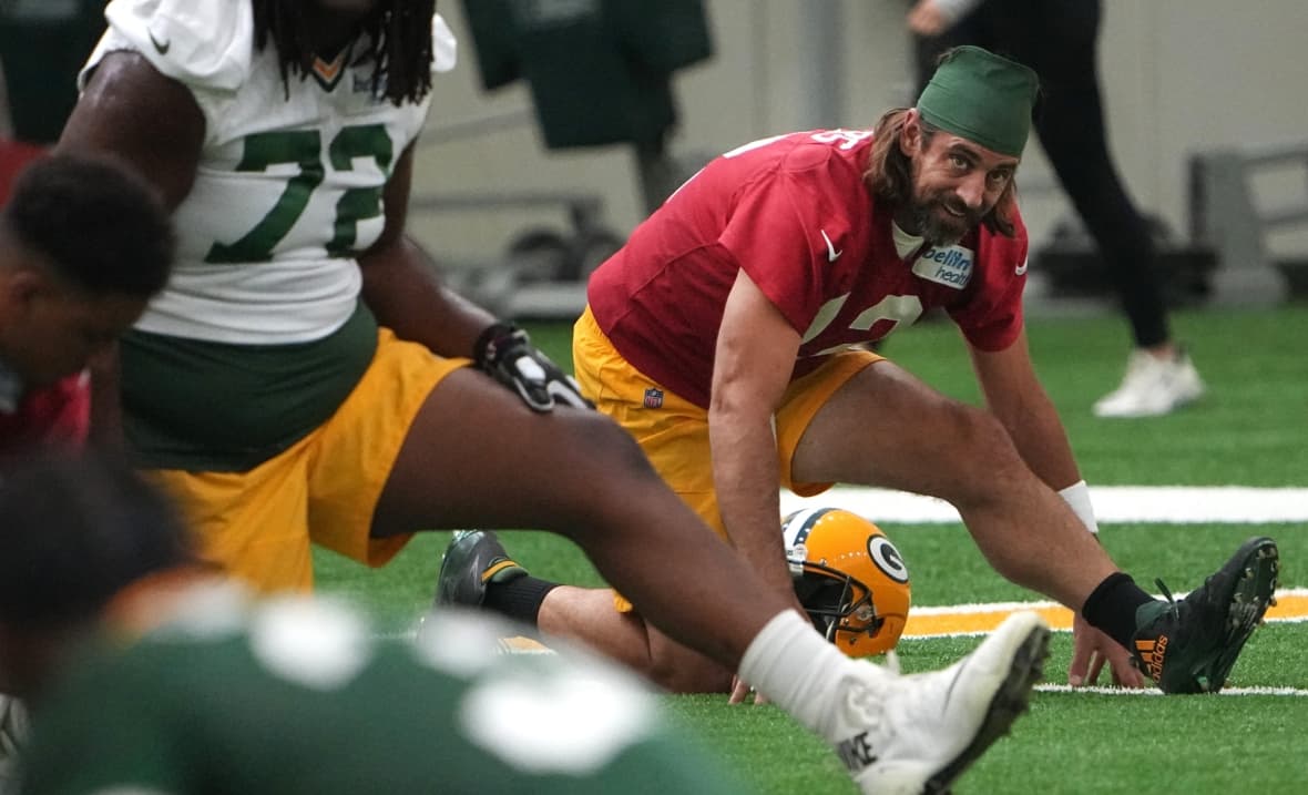nfl training camps: aaron rodgers, green bay packers