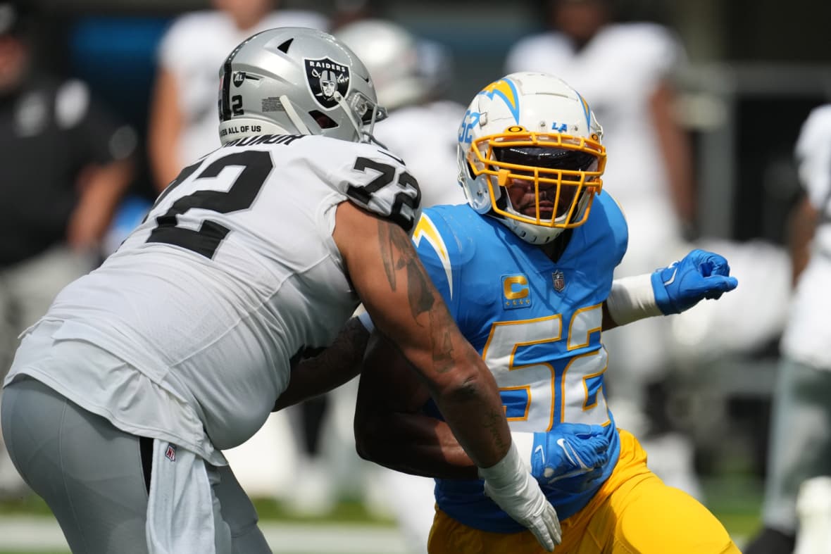 kansas city chiefs at los angeles chargers: khalil mack