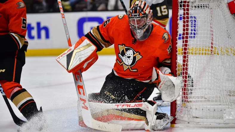 anaheim ducks trade john gibson