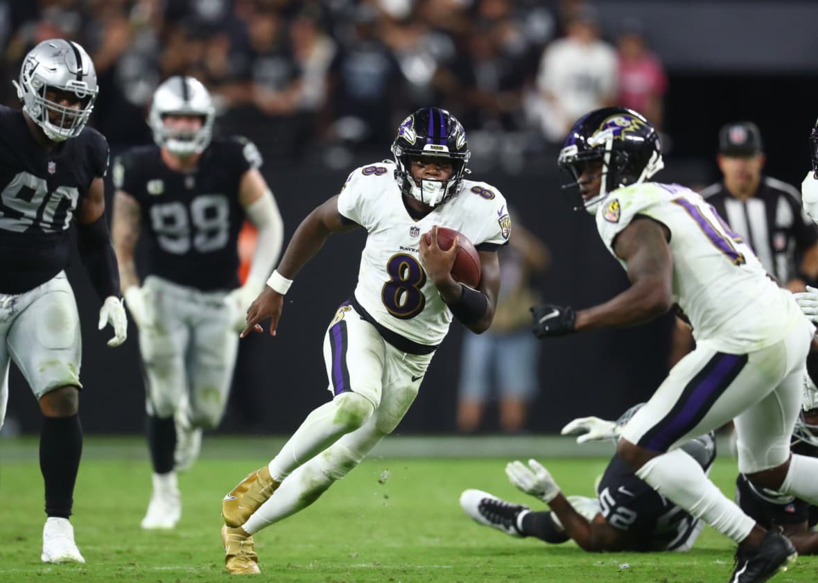 lamar jackson, las vegas raiders
