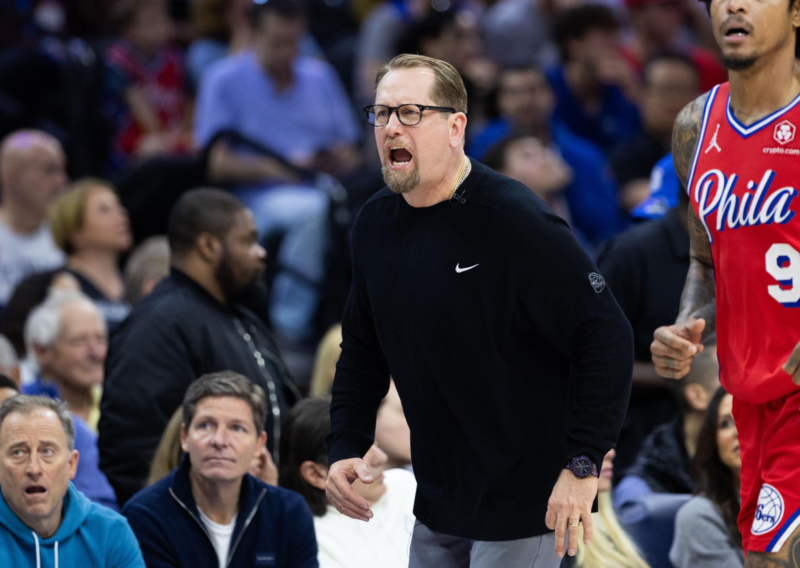 NBA: Playoffs-New York Knicks at Philadelphia 76ers