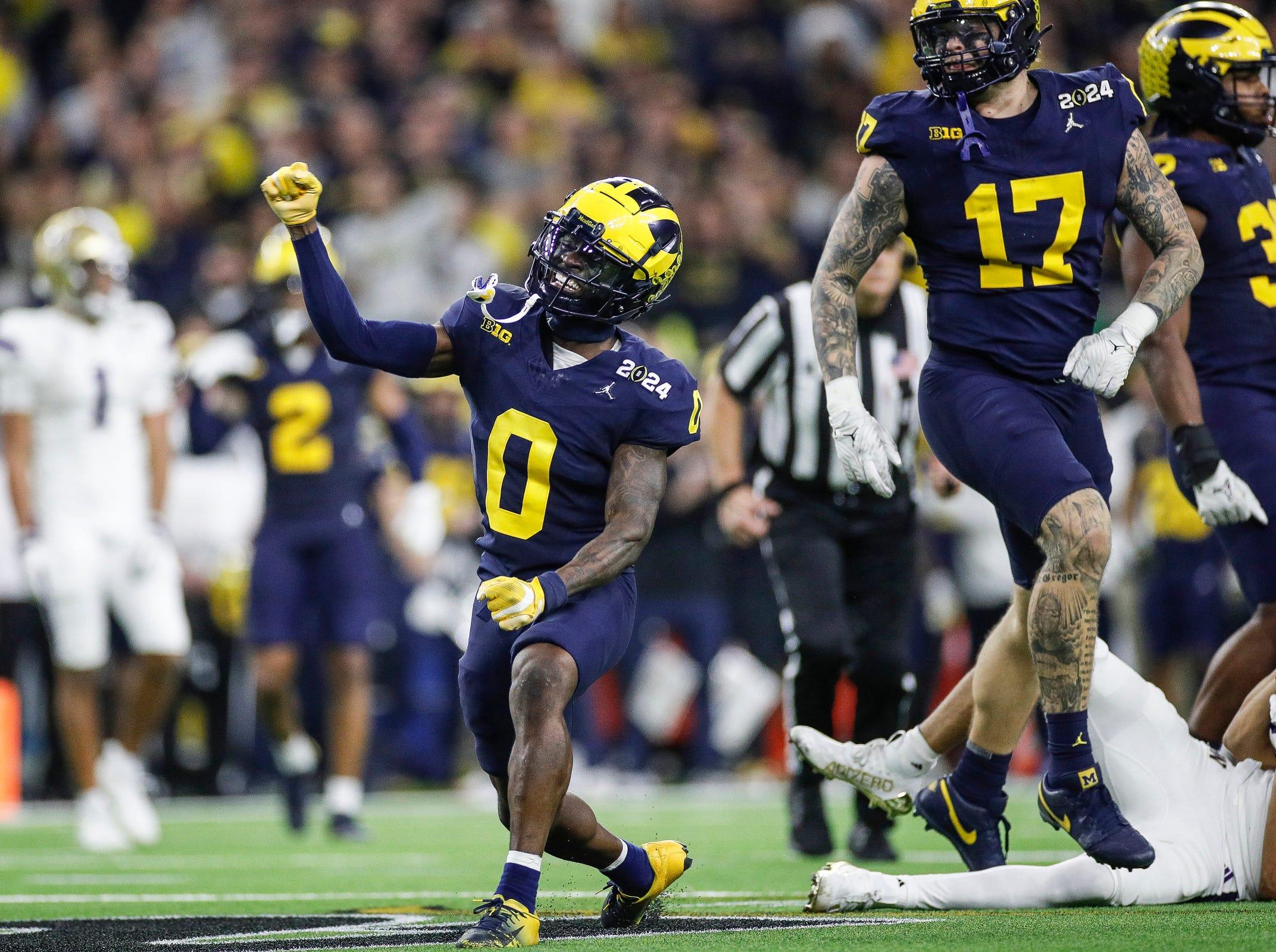 Michigan cornerback Mike Sainristil