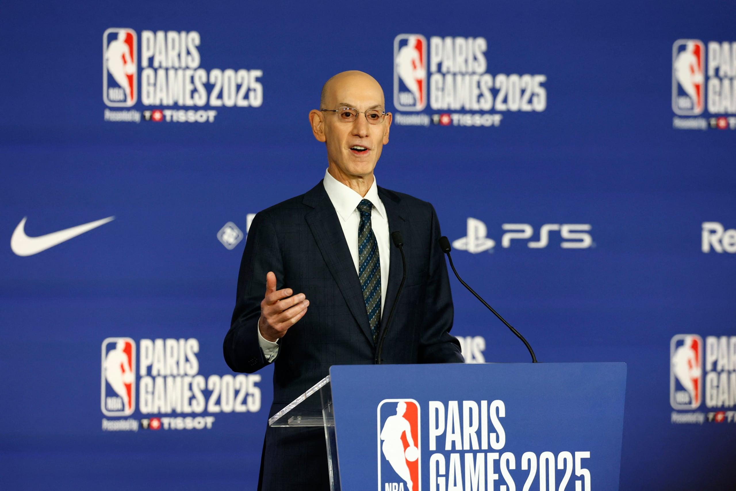 Luka Doncic, Los Angeles Lakers, Dallas Mavericks, Anthony DavisNBA: Paris Games 2025-San Antonio Spurs vs Indiana Pacers