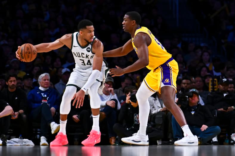 NBA: Milwaukee Bucks at Los Angeles Lakers