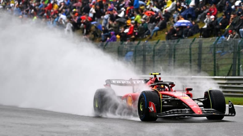 F1 wet race Ferrari