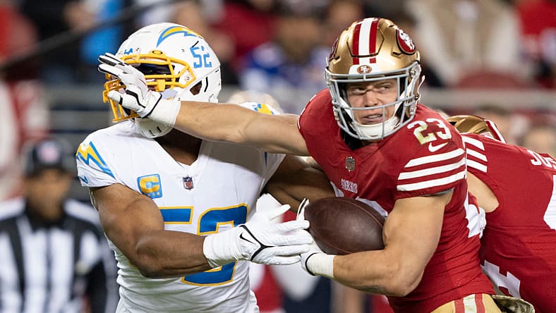 san francisco 49ers at arizona cardinals: christian mccaffrey