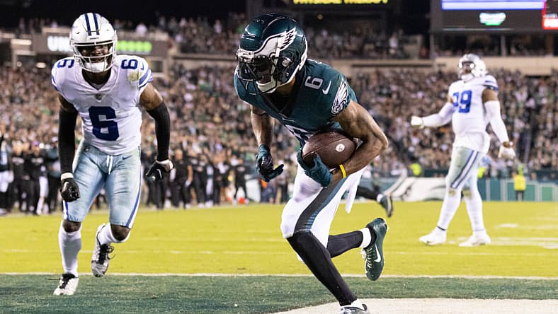 washington commanders at philadelphia eagles: devonta smith