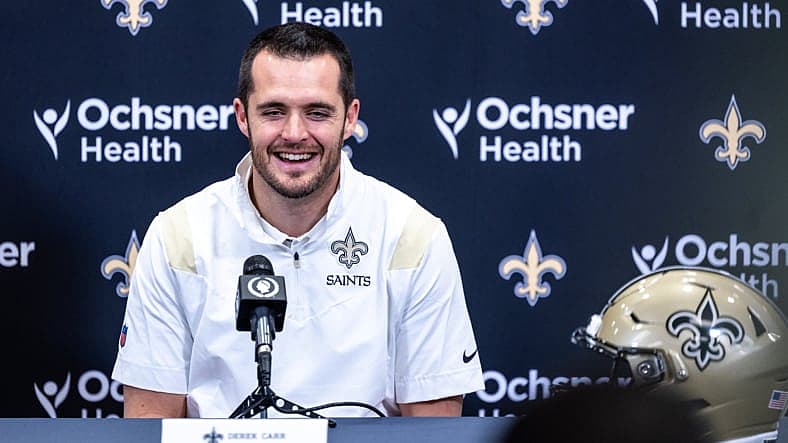 NFL: New Orleans Saints-Derek Carr Press Conference