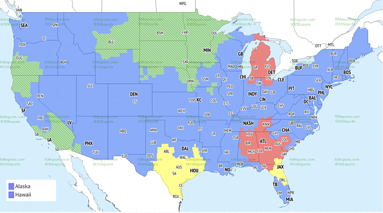 NFL coverage map Week 3