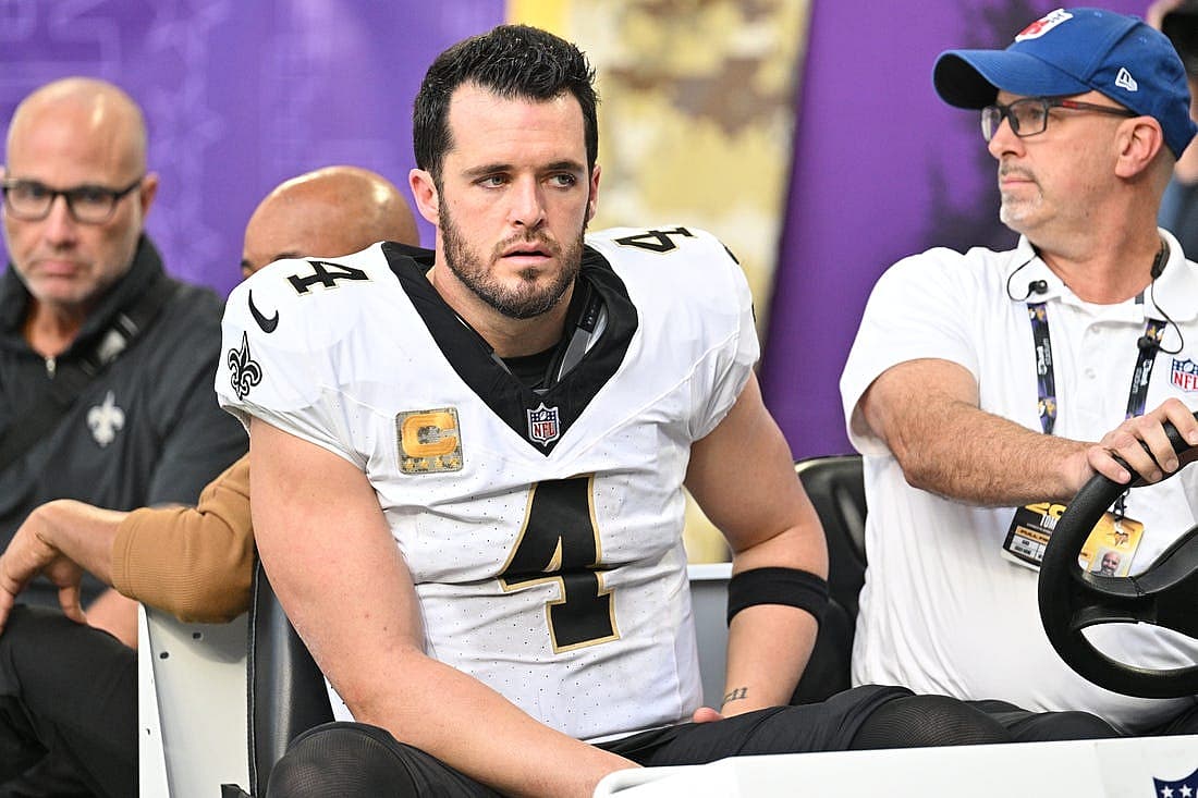 The Saints began digging out of a salary cap deficit of nearly $75 million by adjusting quarterback Derek Carr