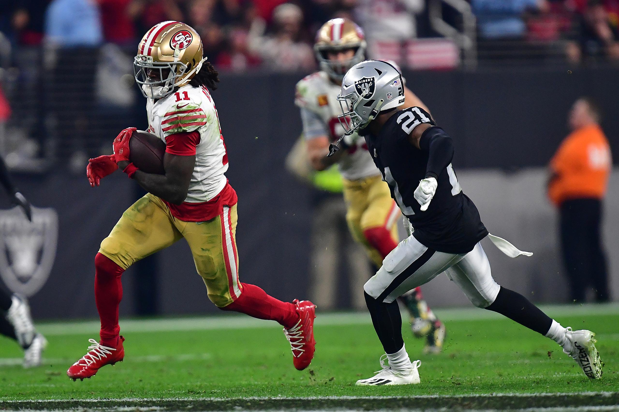 Brandon Aiyuk against the Las Vegas Raiders
