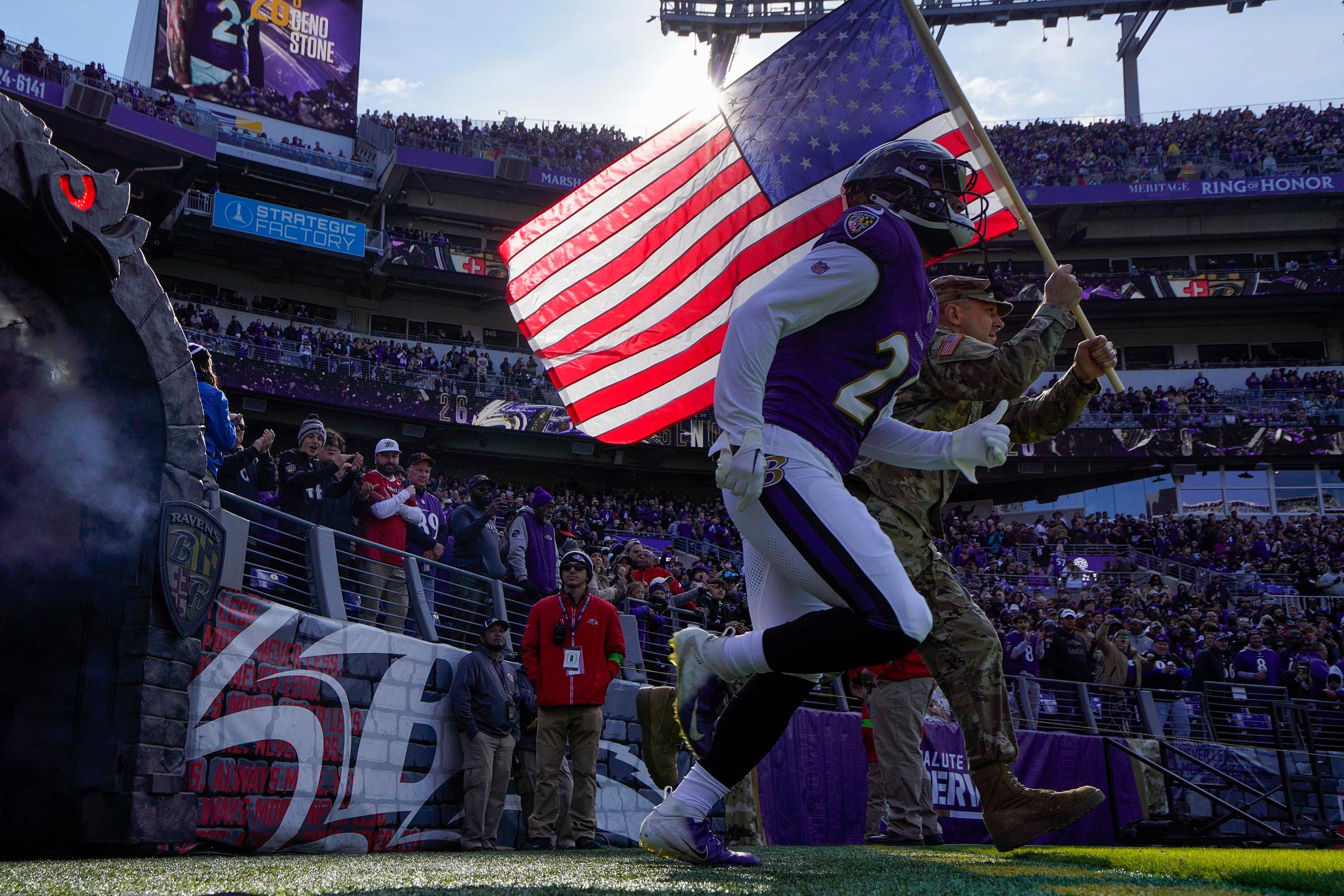 Baltimore Ravens safety Geno Stone