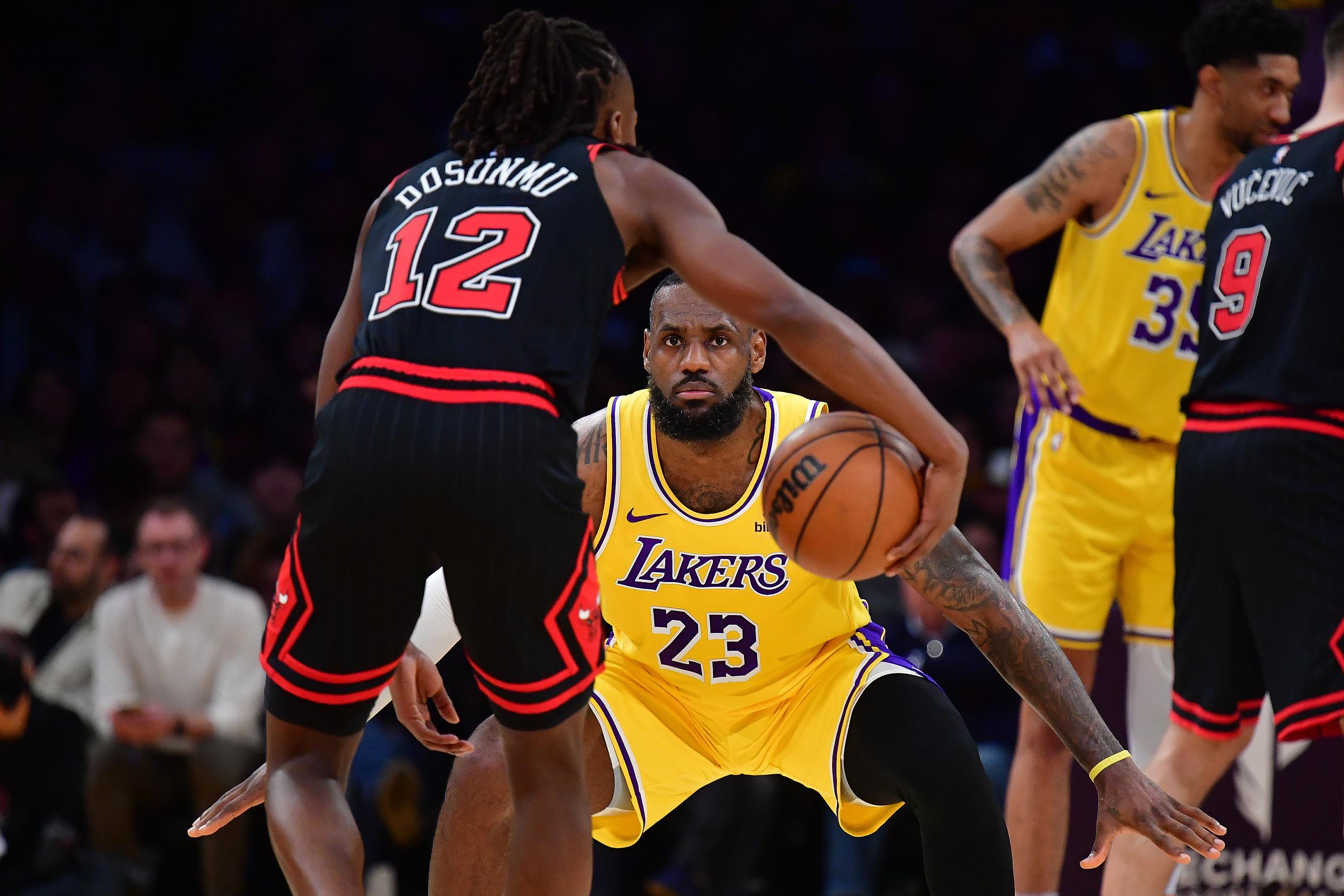 LeBron James against the Chicago Bulls