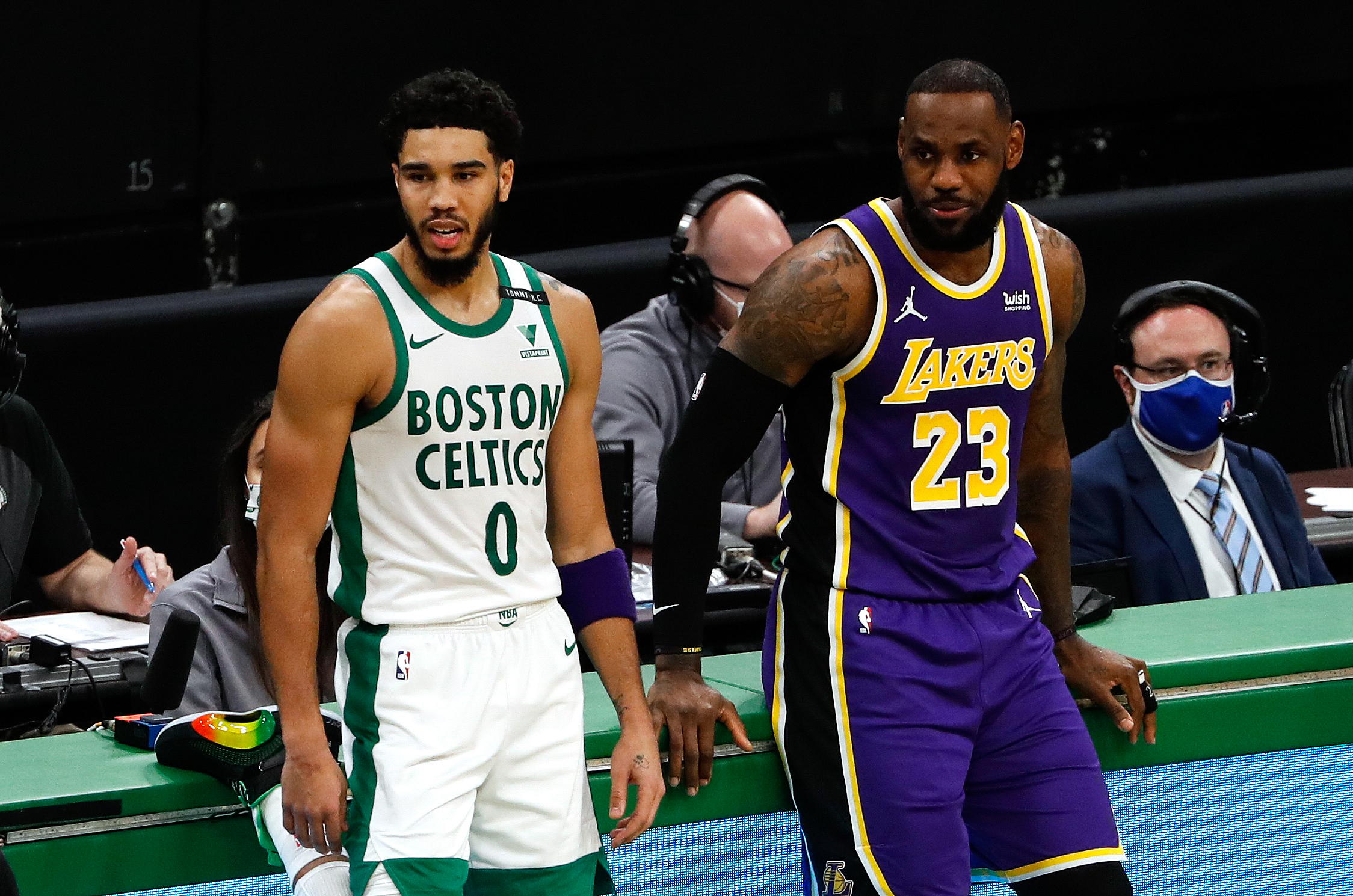 LeBron James against the Boston Celtics