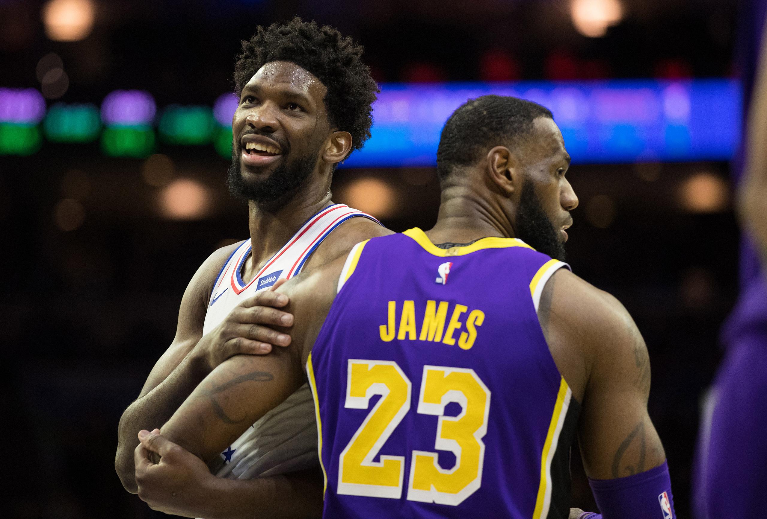 LeBron James against the Philadelphia 76ers