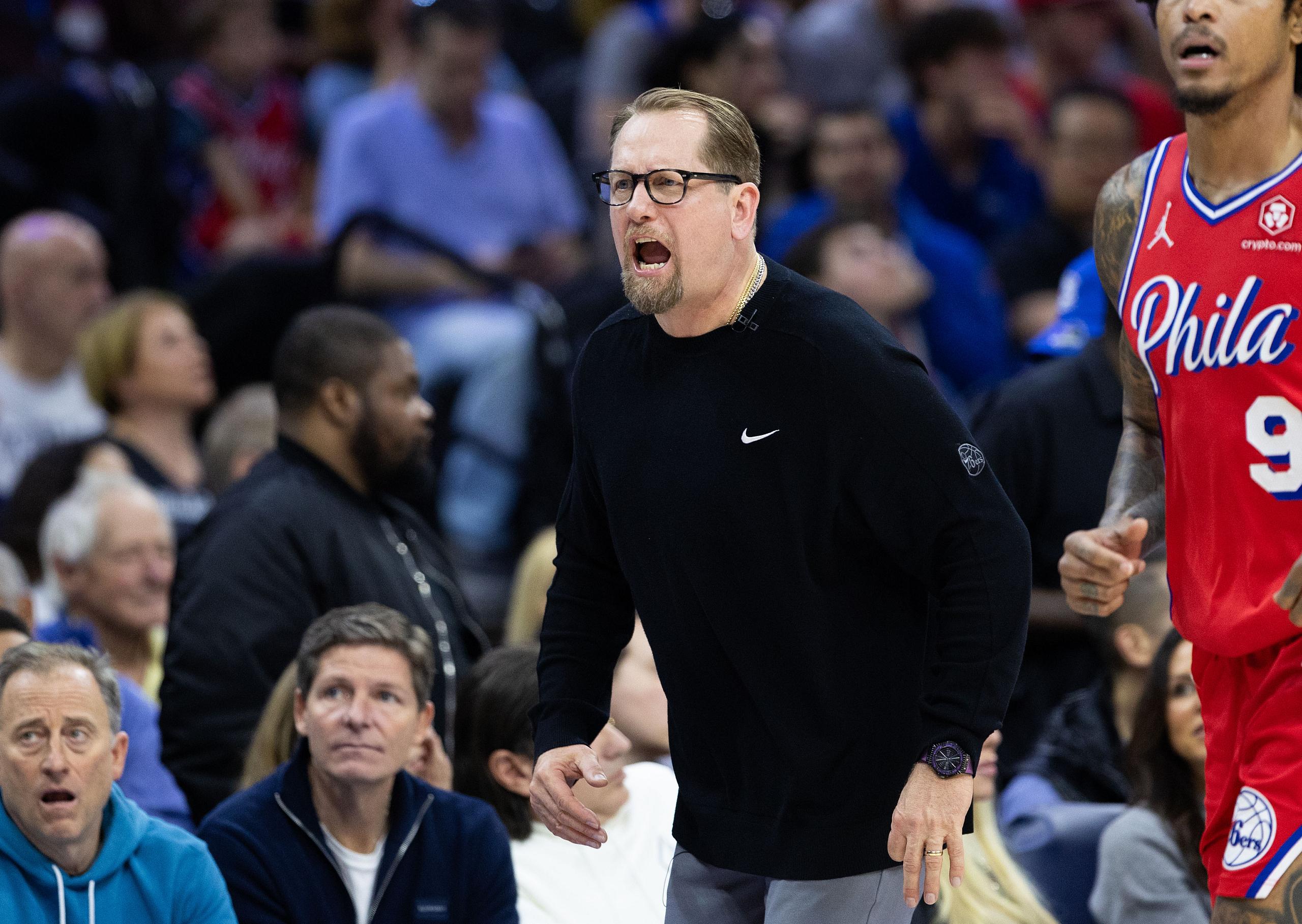 NBA: Playoffs-New York Knicks at Philadelphia 76ers