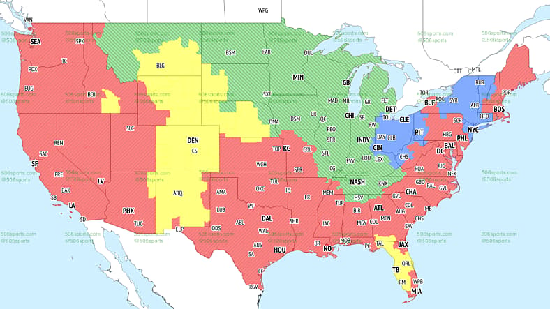 Alaska will get the Green Bay Packers vs Tennessee Titans. Hawaii will get the Philadelphia Eagles vs New Orleans Saints.