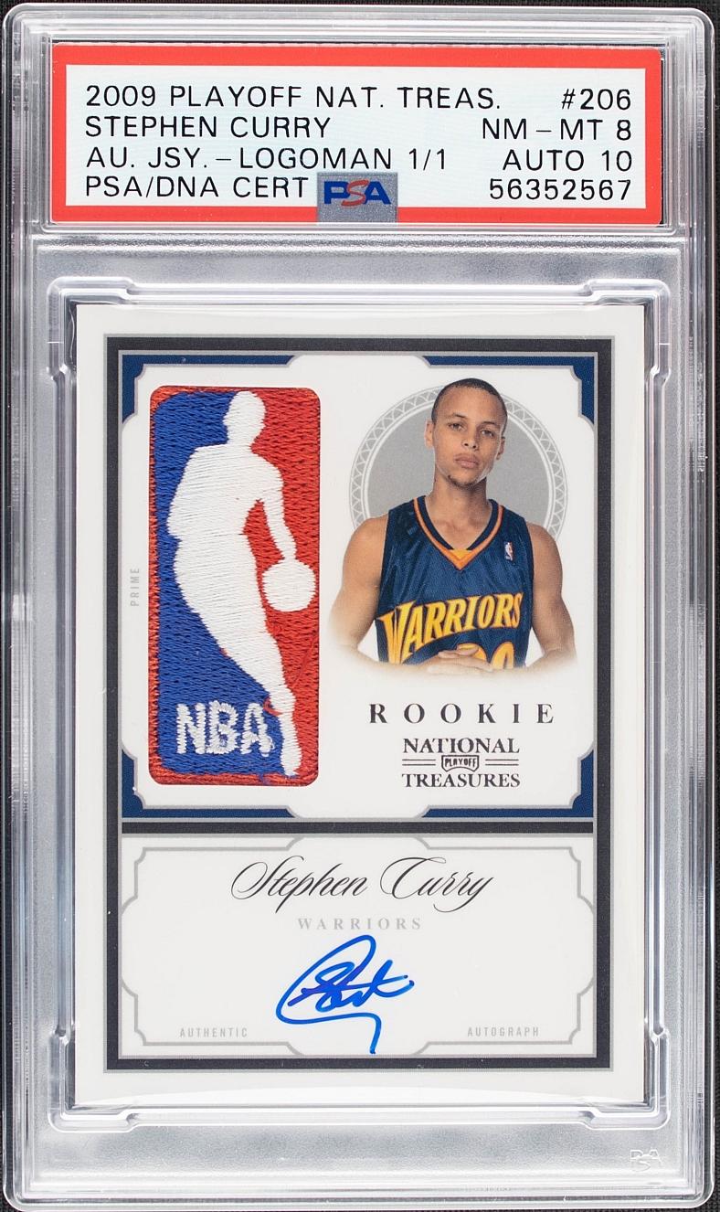 2009-10 Panini National Treasures Rookie Patch Autograph 1/1 Stephen Curry