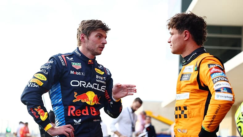 max verstappen lando norris f1 testing