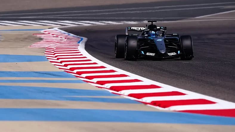 George Russell F1 Mercedes testing day 3 bahrain