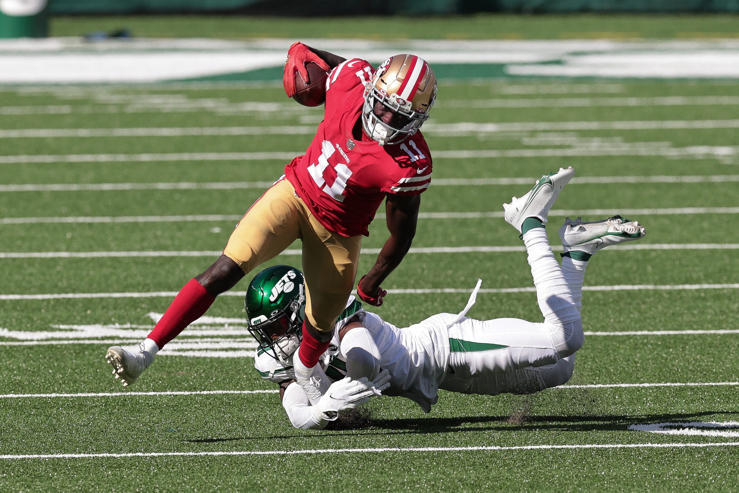 Brandon Aiyuk against the New York Jets