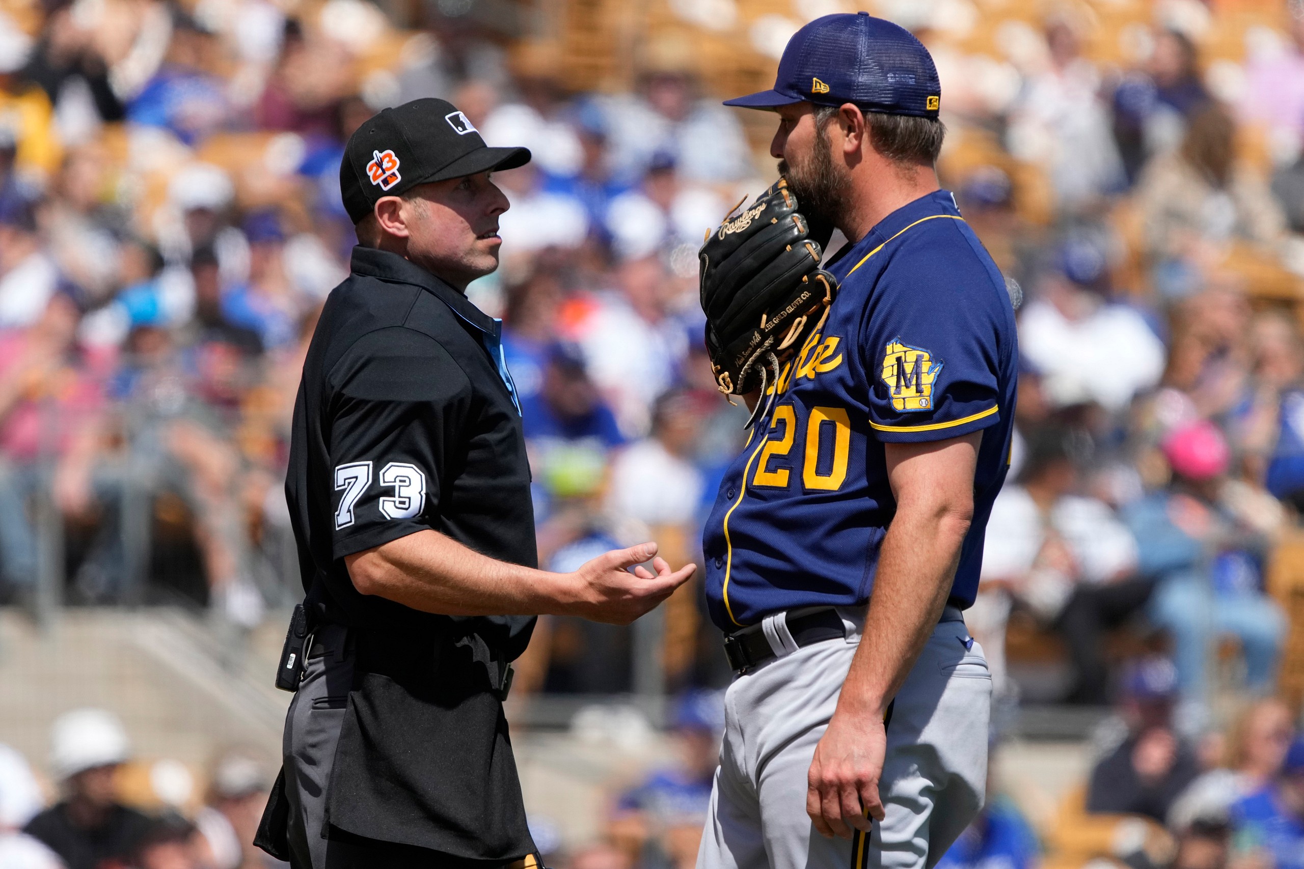 MLB: Spring Training-Milwaukee Brewers at Los Angeles Dodgers