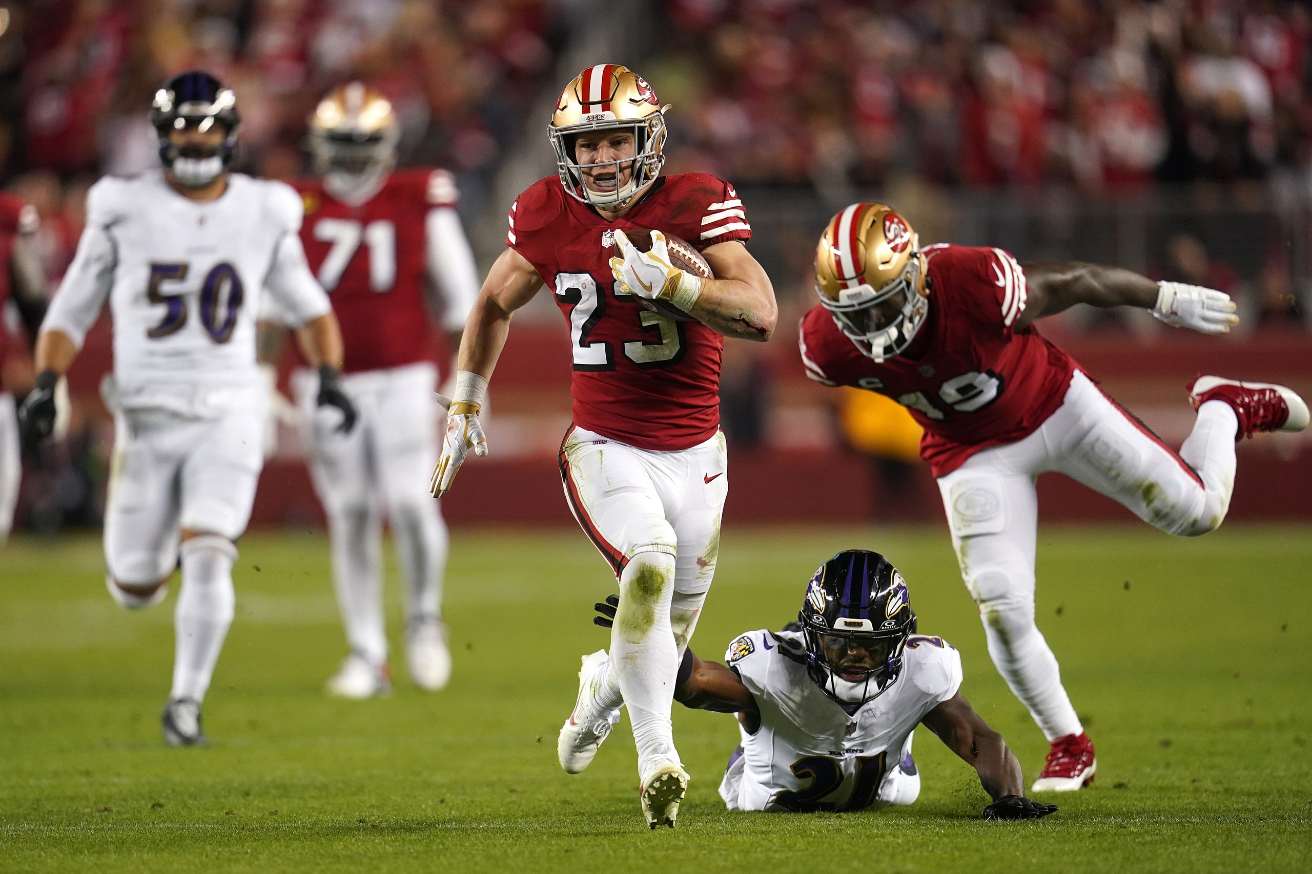 San Francsisco 49ers running back Christian McCaffrey