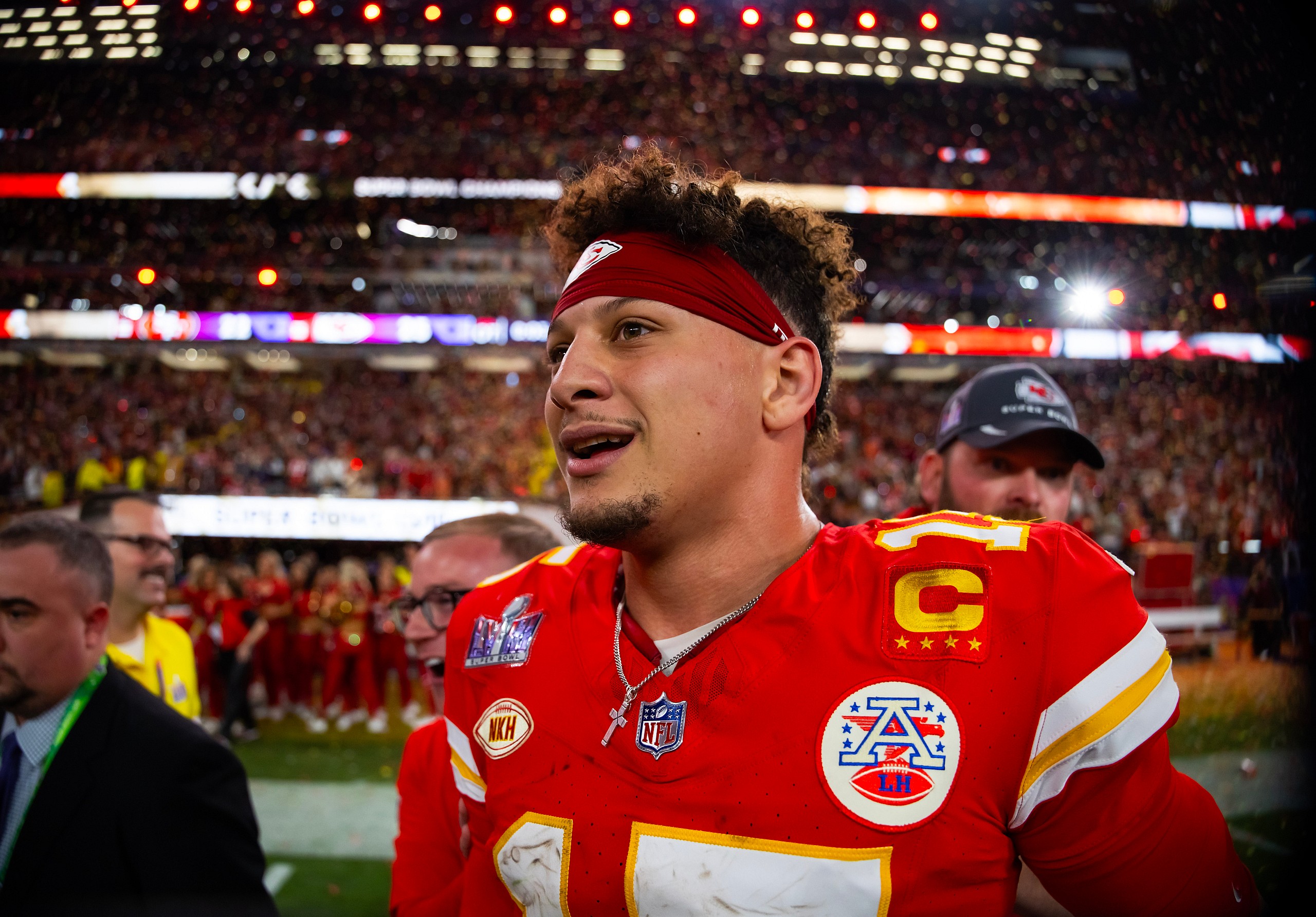 Patrick Mahomes during Super Bowl LVIII