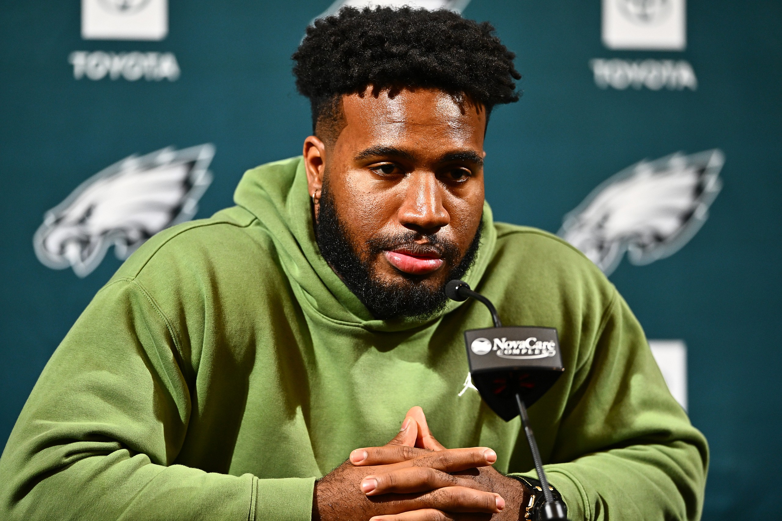 NFL: Philadelphia Eagles-Saquon Barkley Press Conference