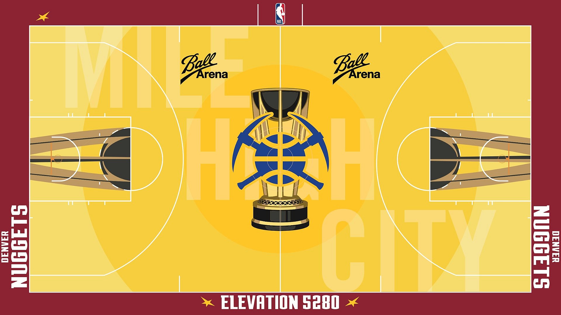 Denver Nuggets Emirates Cup court