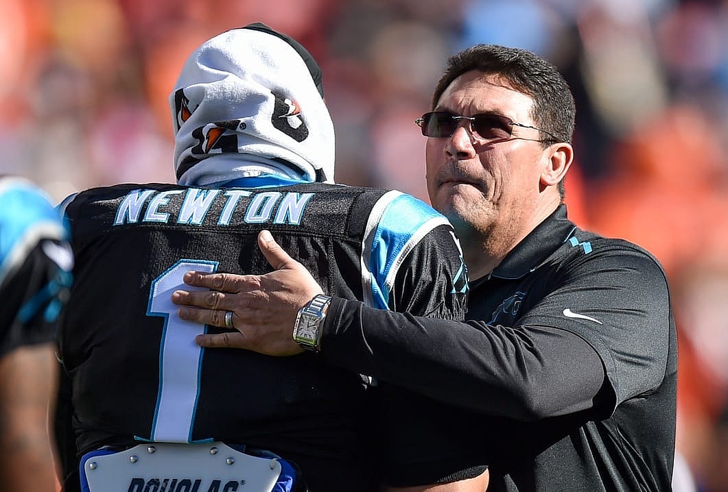Cam Newton Ron Rivera Carolina Panthers