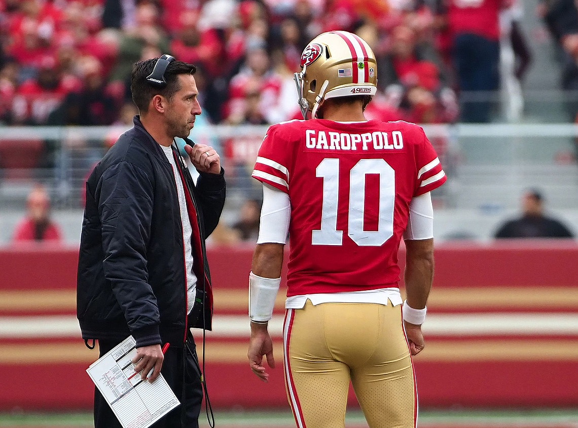 Kyle Shanahan, Jimmy Garoppolo, San Francisco 49ers
