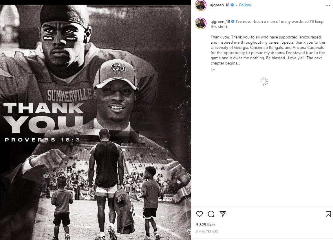 A.J. Green announces retirement