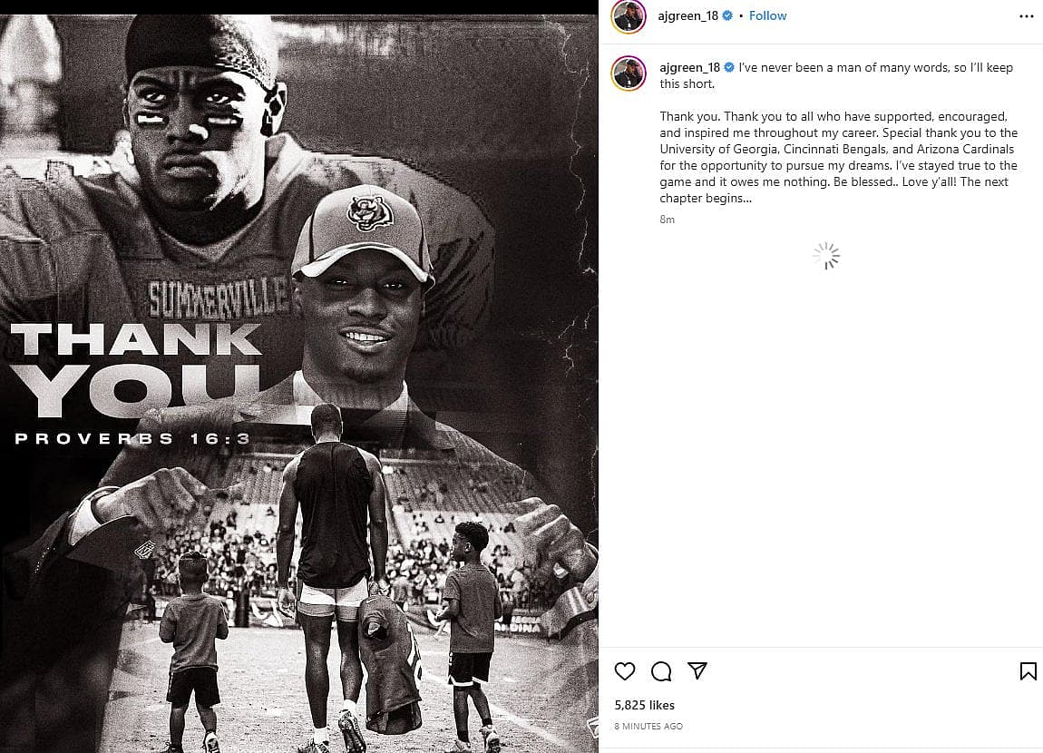 A.J. Green announces retirement