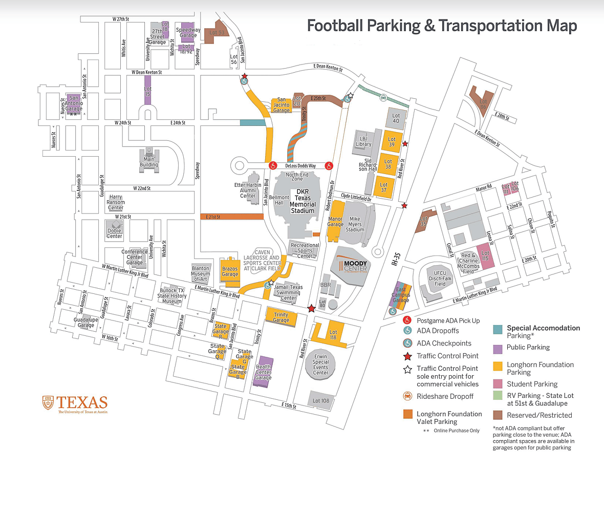 darrell k royal texas stadium parking lots