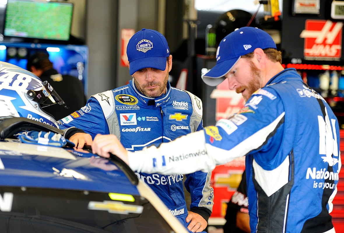 Jimmie Johnson and Dale Earnhardt Jr.