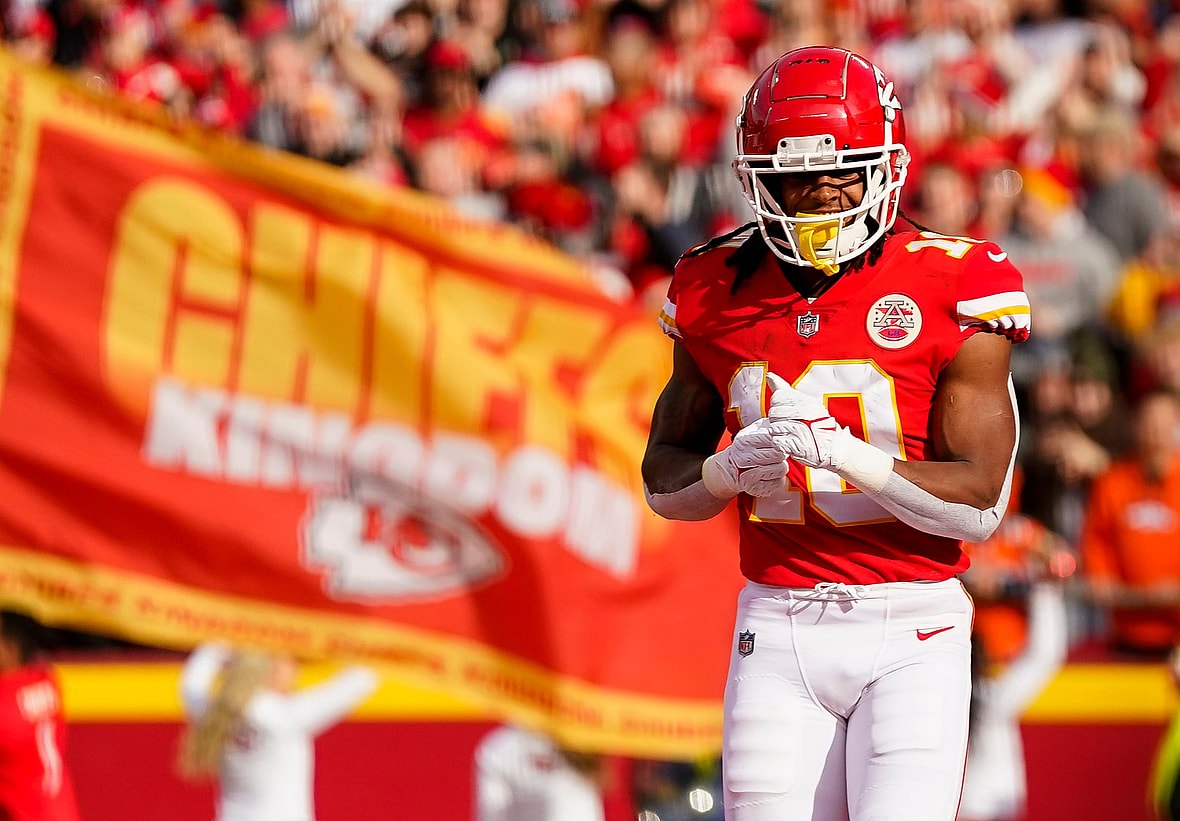 Kansas City Chiefs running back Isiah Pacheco