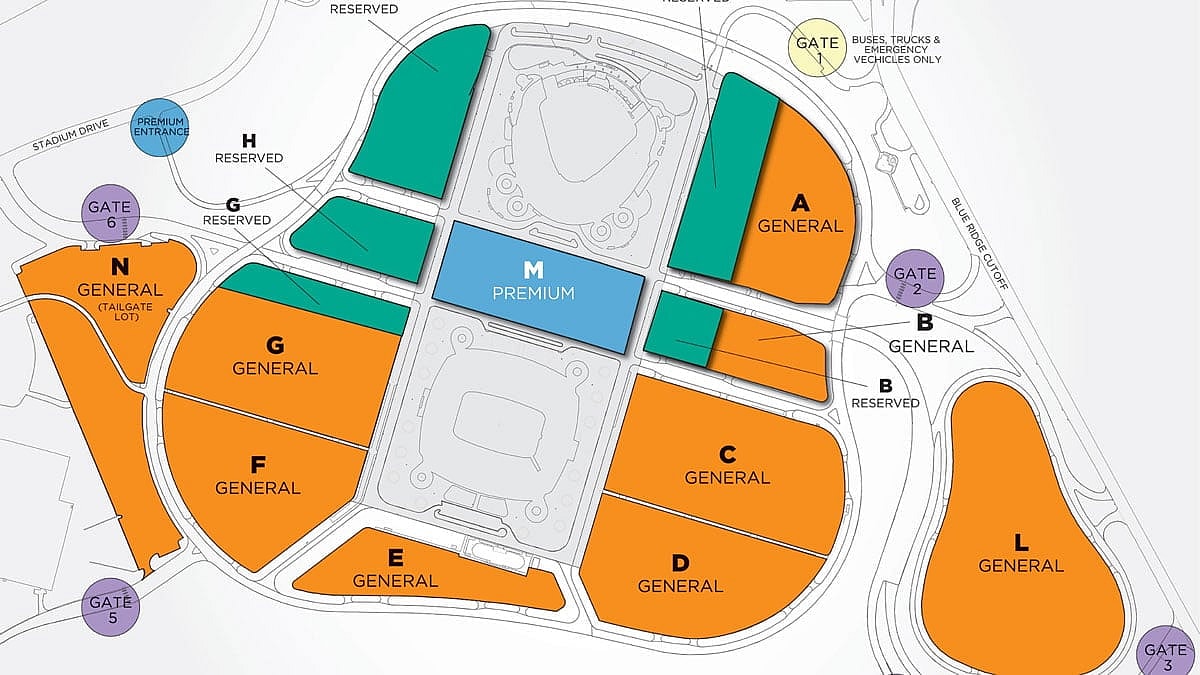 Kauffman Stadium Parking Map