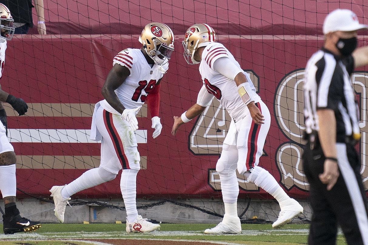 49ers' Jimmy Garoppolo and Deebeo Samuel against Rams, NFL Week 6