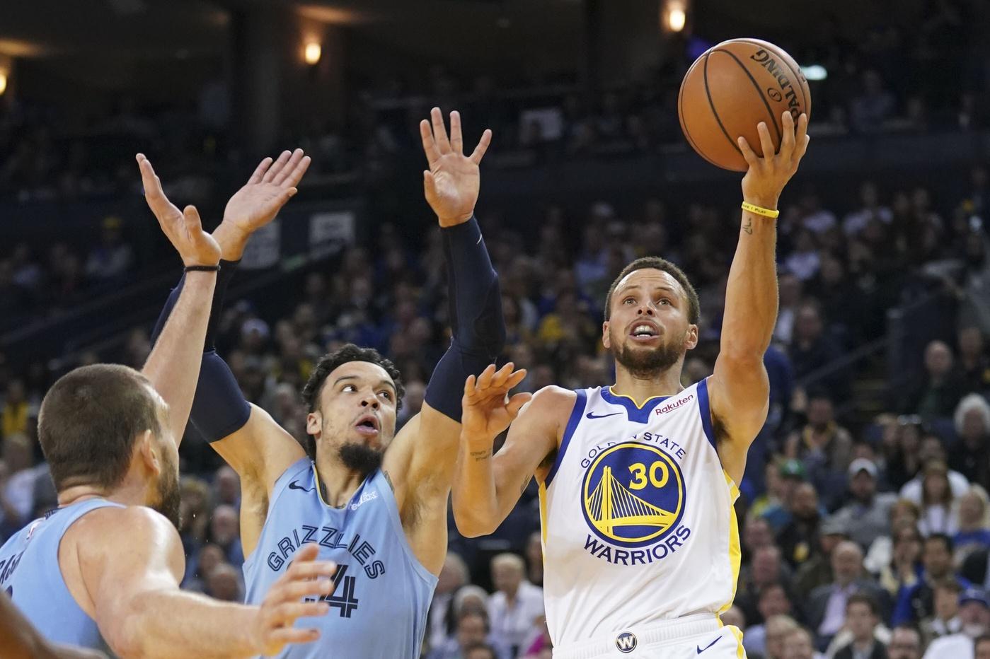 Golden State Warriors Stephen Curry, Memphis Grizzlies Dillon Brooks