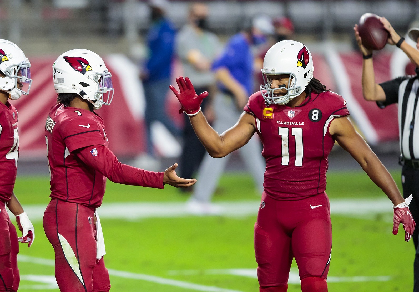 Larry Fitzgerald Celebrates with Kyler Murray