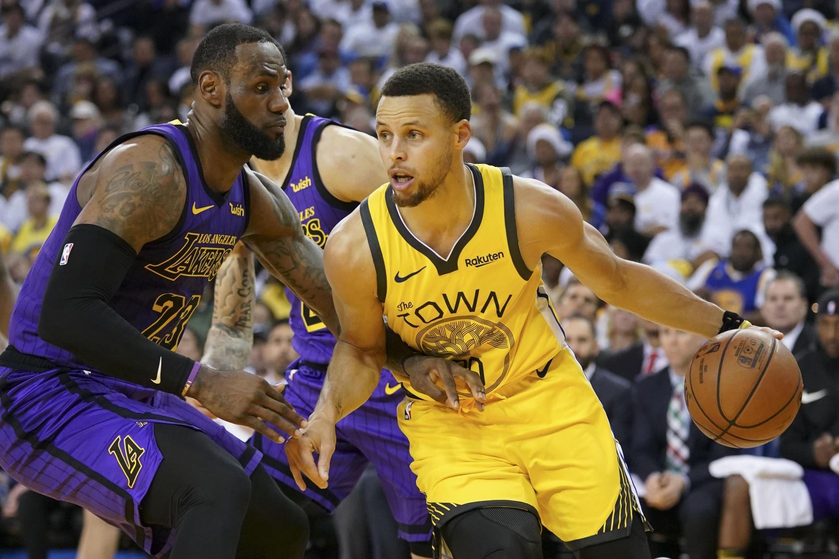 NBA stars Stephen Curry, LeBron James