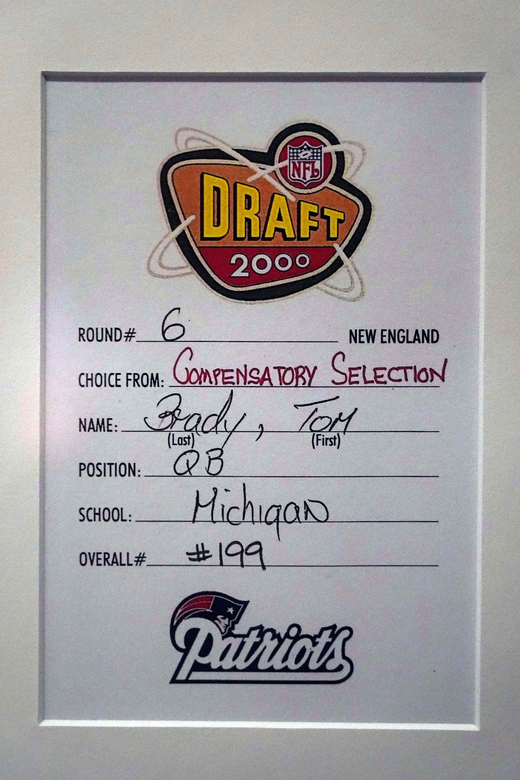 tom brady nfl draft