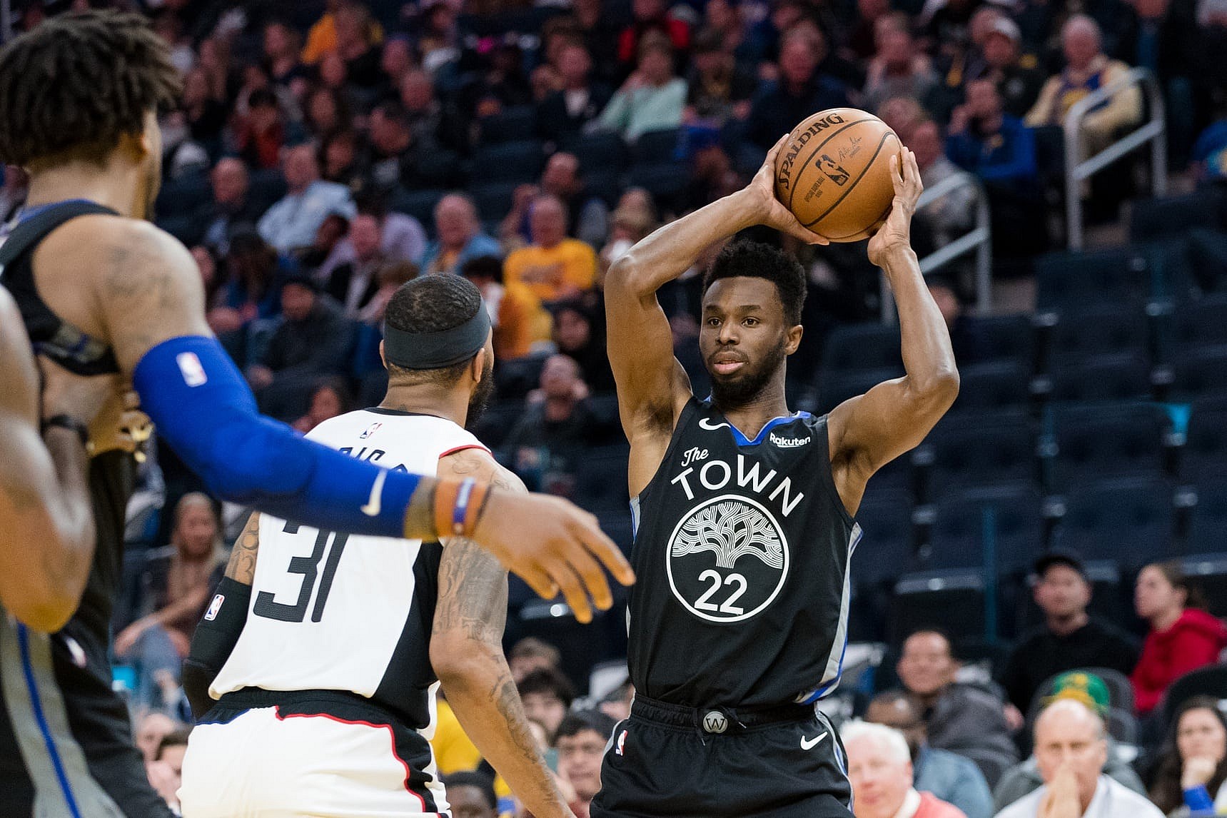 Warriors Andrew Wiggins against the Clippers.