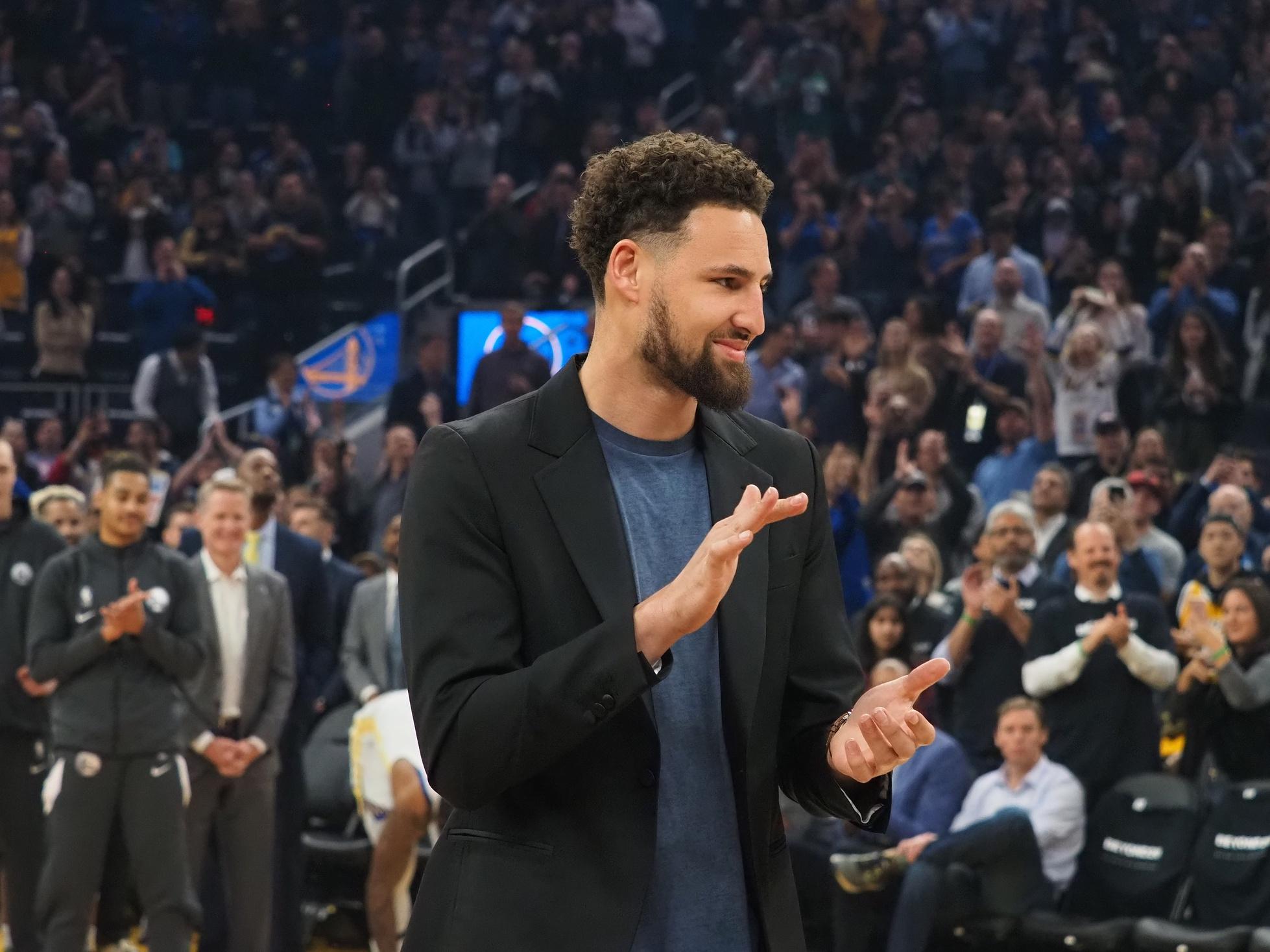 Warriors' Klay Thompson during game against the Heat.