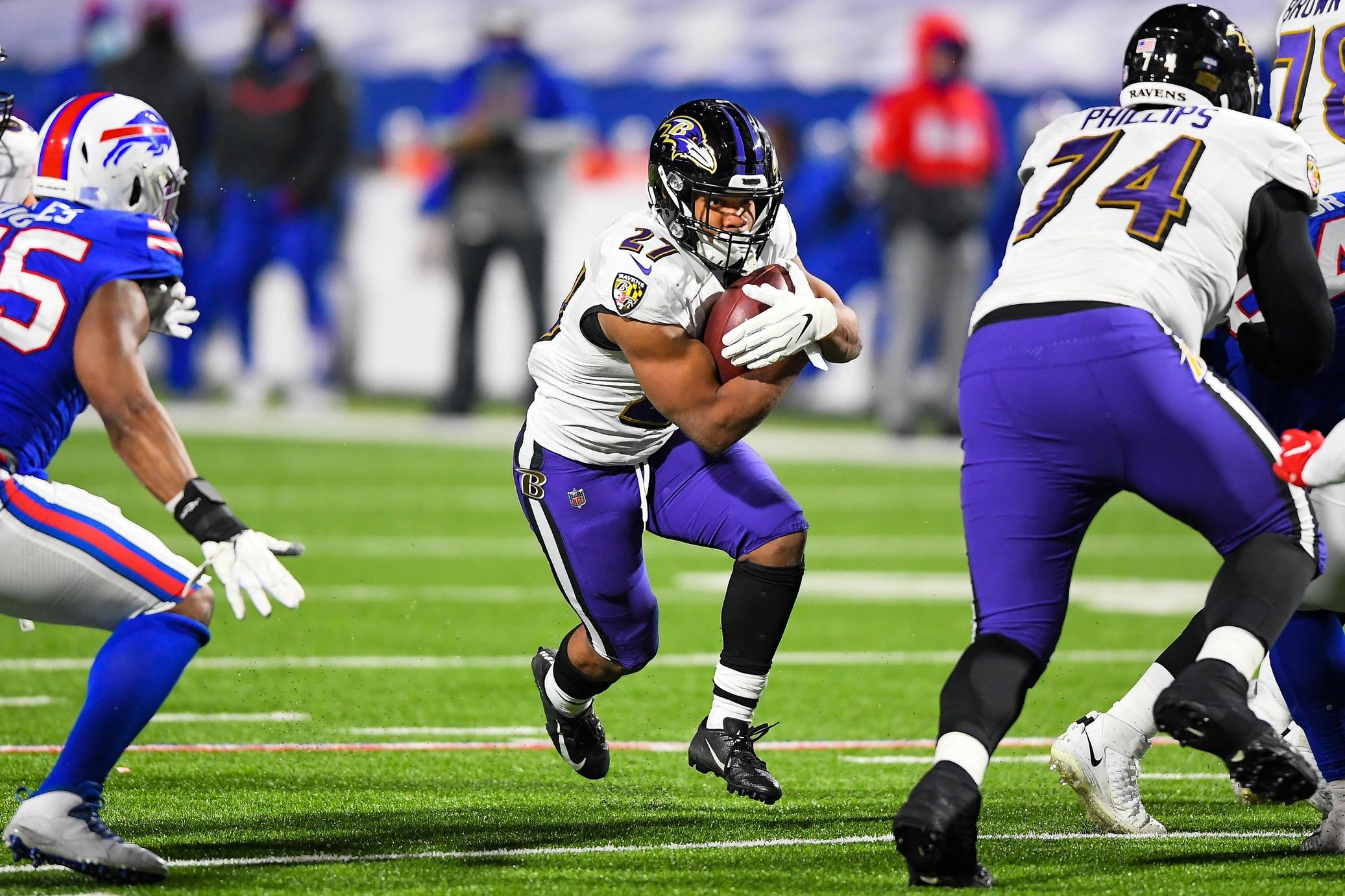 Adding Todd Gurley would help Ravens RB J.K. Dobbins