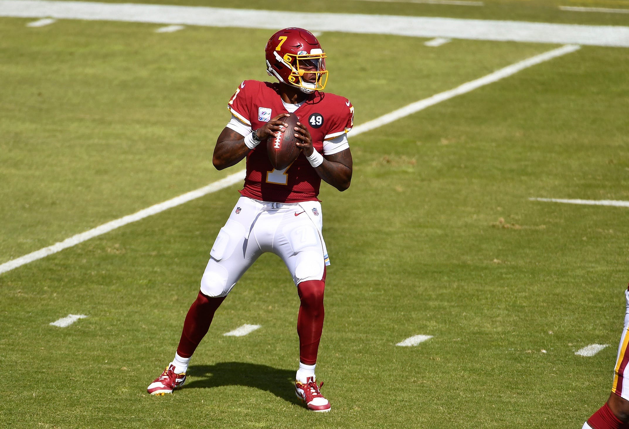 Washington QB Dwayne Haskins during game against Ravens