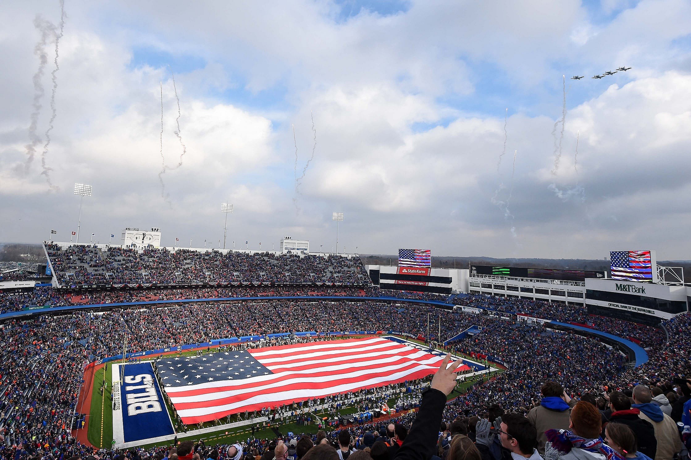 Military flyover before Buffalo Bills game