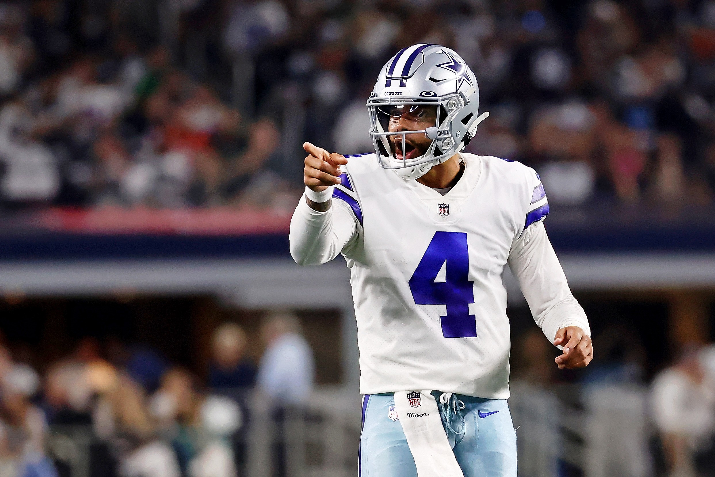 dallas cowboys' dak prescott against philadelphia eagles